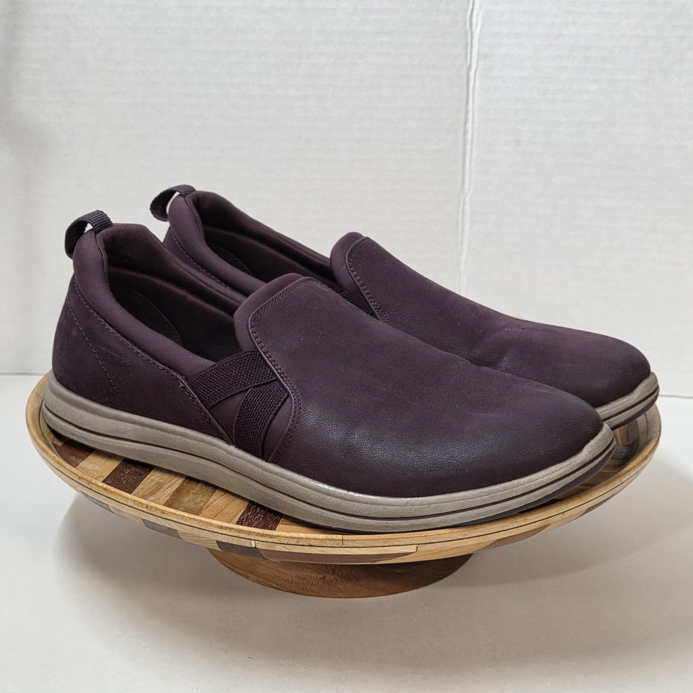 Clarks Womens Cloudstepper Breeze Bali Red Synthetic Casual Casual Slip-On 8.5